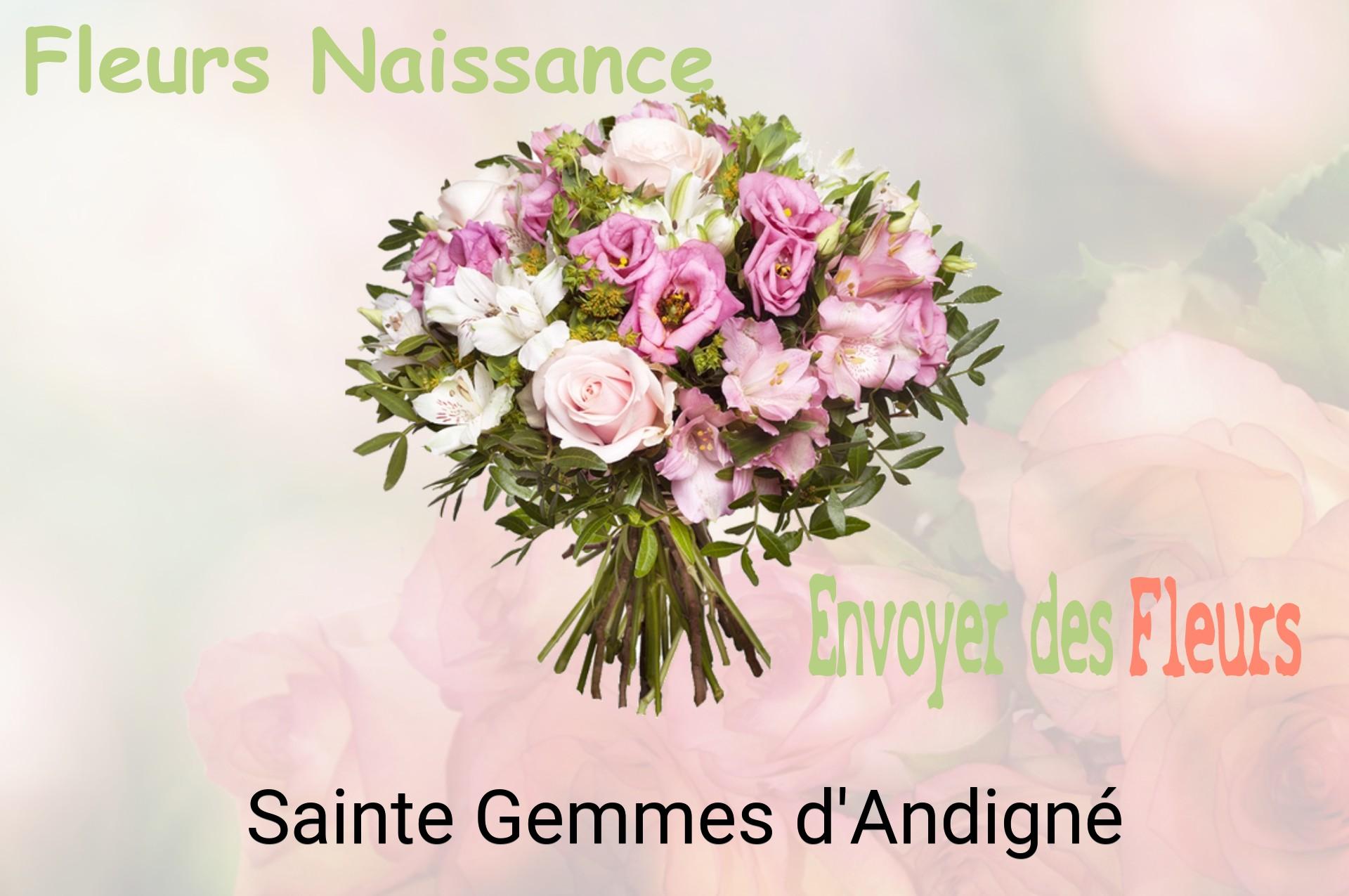 Bouquet de fleurs de naissance livré à Sainte-Gemmes-d'Andigné