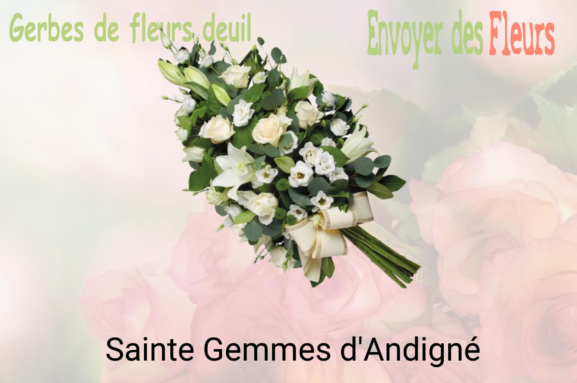 Gerbe de fleurs de deuil livrée à Sainte-Gemmes-d'Andigné